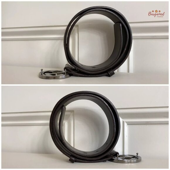 Authentic Gucci Web Green/Red Canvas Silver Interlocking G Buckle Belt 85/34 - Picture 9 of 12